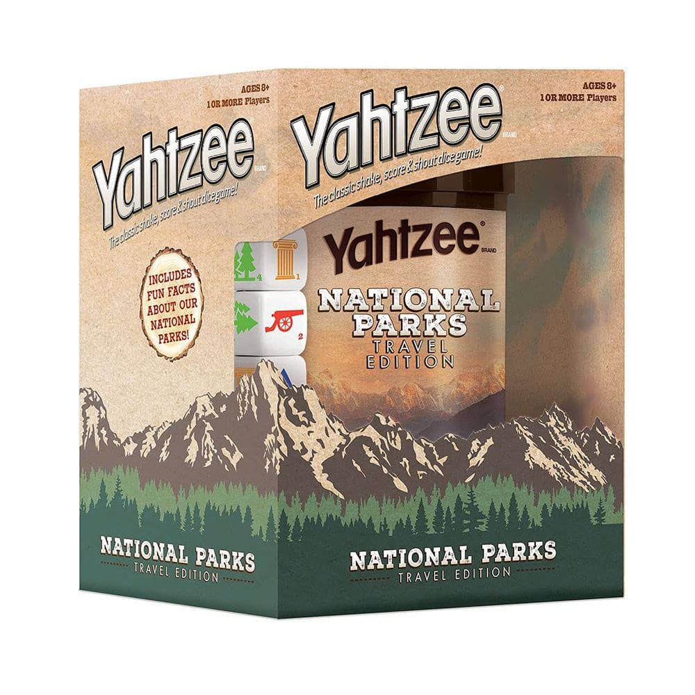 Jogo Yahtzee National Parks Travel Edition para família