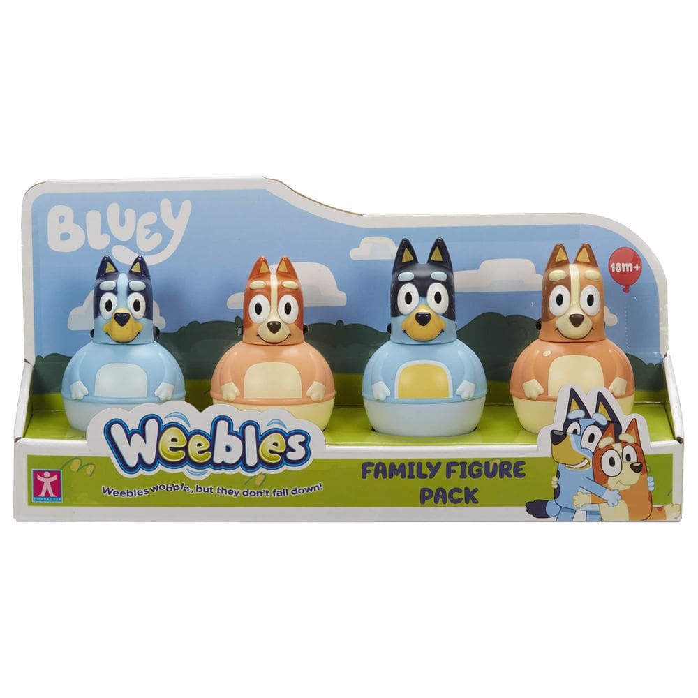 Opções de personagens de brinquedo Weebles Wobble Bluey Family 18m+