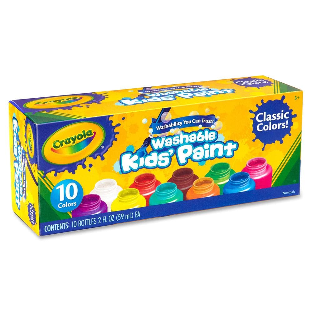 Conjunto de tintas Crayola lavável para crianças, conjunto de 10