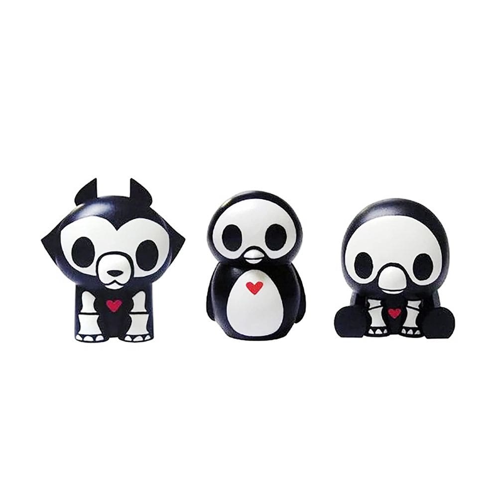 Conjunto de bonecos Skelanimals PVC Mini Pen Jae Pudge Toynami