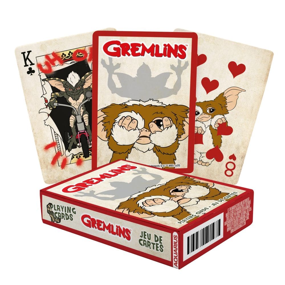 Baralho de cartas com o tema AQUARIUS Gremlins oficialmente licenciado