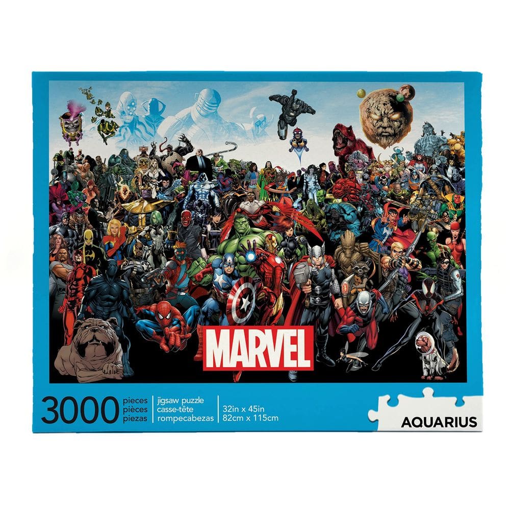 Quebra-cabeça Aquarius Marvel Cast 3000 peças c/ 32x45cm