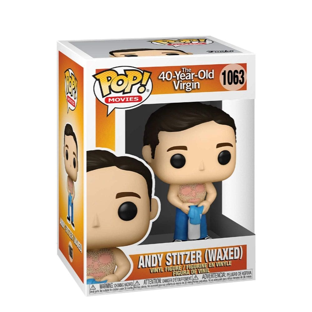 Boneco colecionável Funko 40 Year Old Virgin Pop! Andy depilado
