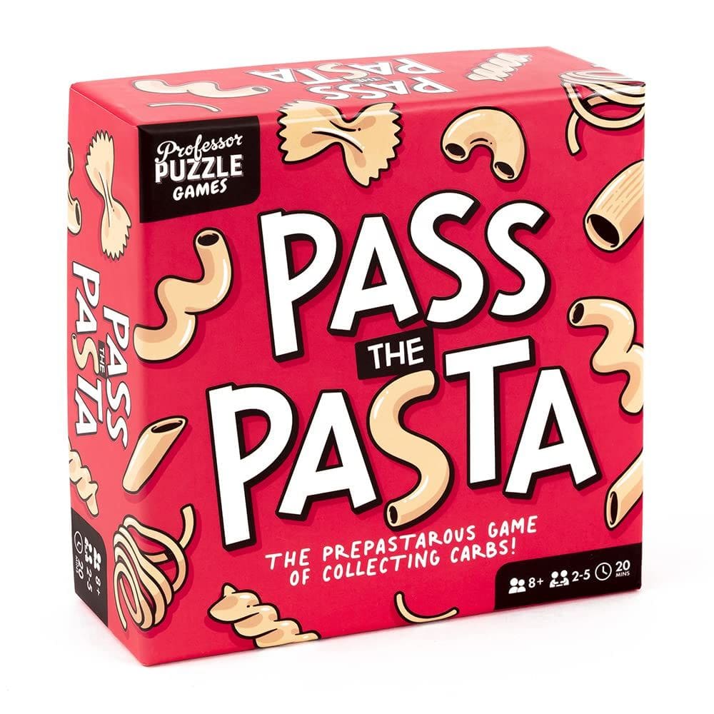 Jogo de tabuleiro Professor PUZZLE Pass The Pasta Games com 77 cartas