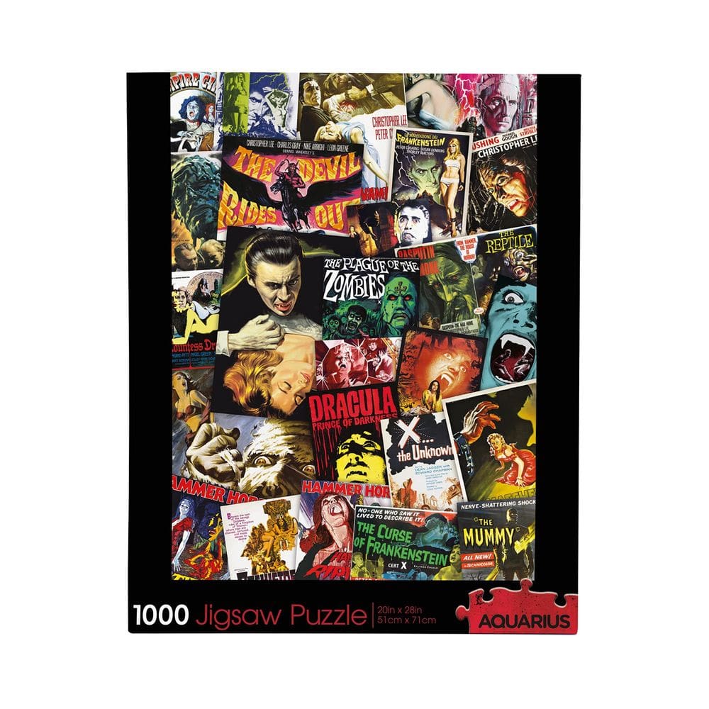 Quebra-cabeça AQUARIUS Hammer Classic Horror Movies 1000 peças