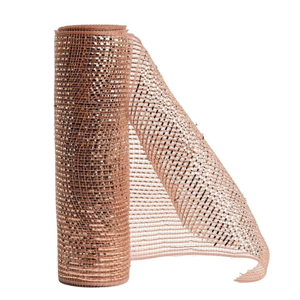 Tela Decoração Natal Fita Larga 25cm x 5 metros Rosê Gold - Magizi