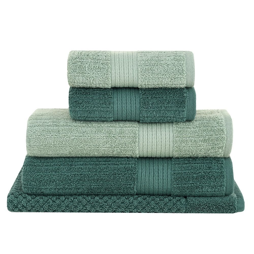 Jogo Toalhas Banho Buddemeyer 5p Fio Penteado Verde 0132