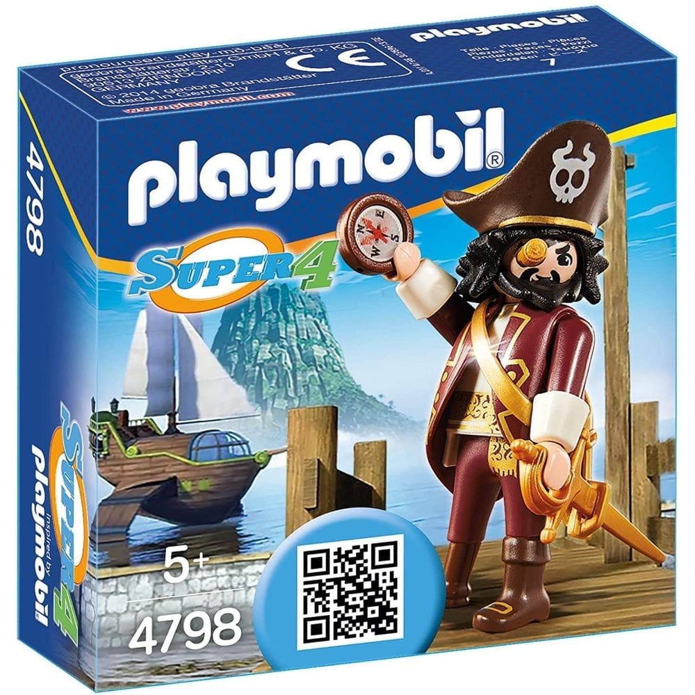 Boneco de ação Playmobil Hard to Find Shark Beard Super4 4798