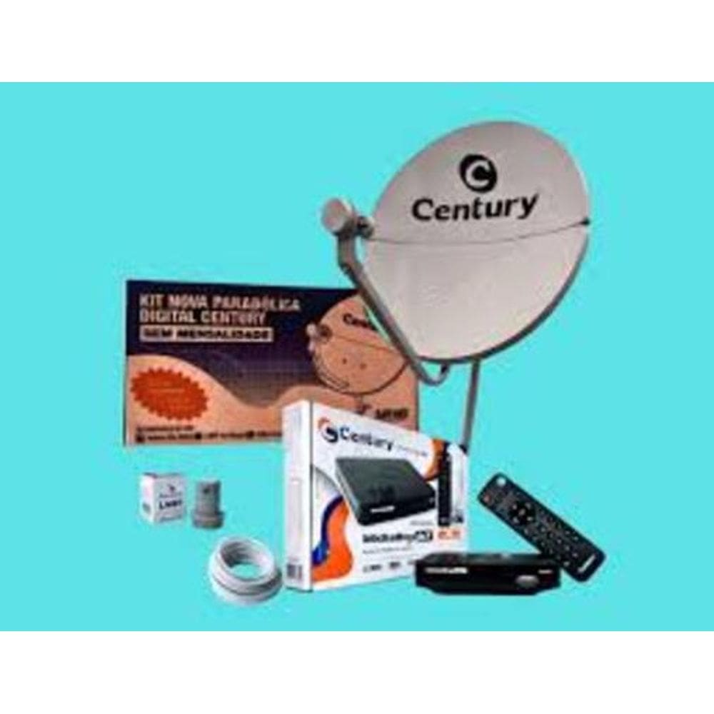 Antena Parabolica Bipartida Century com conversor Century midia B7