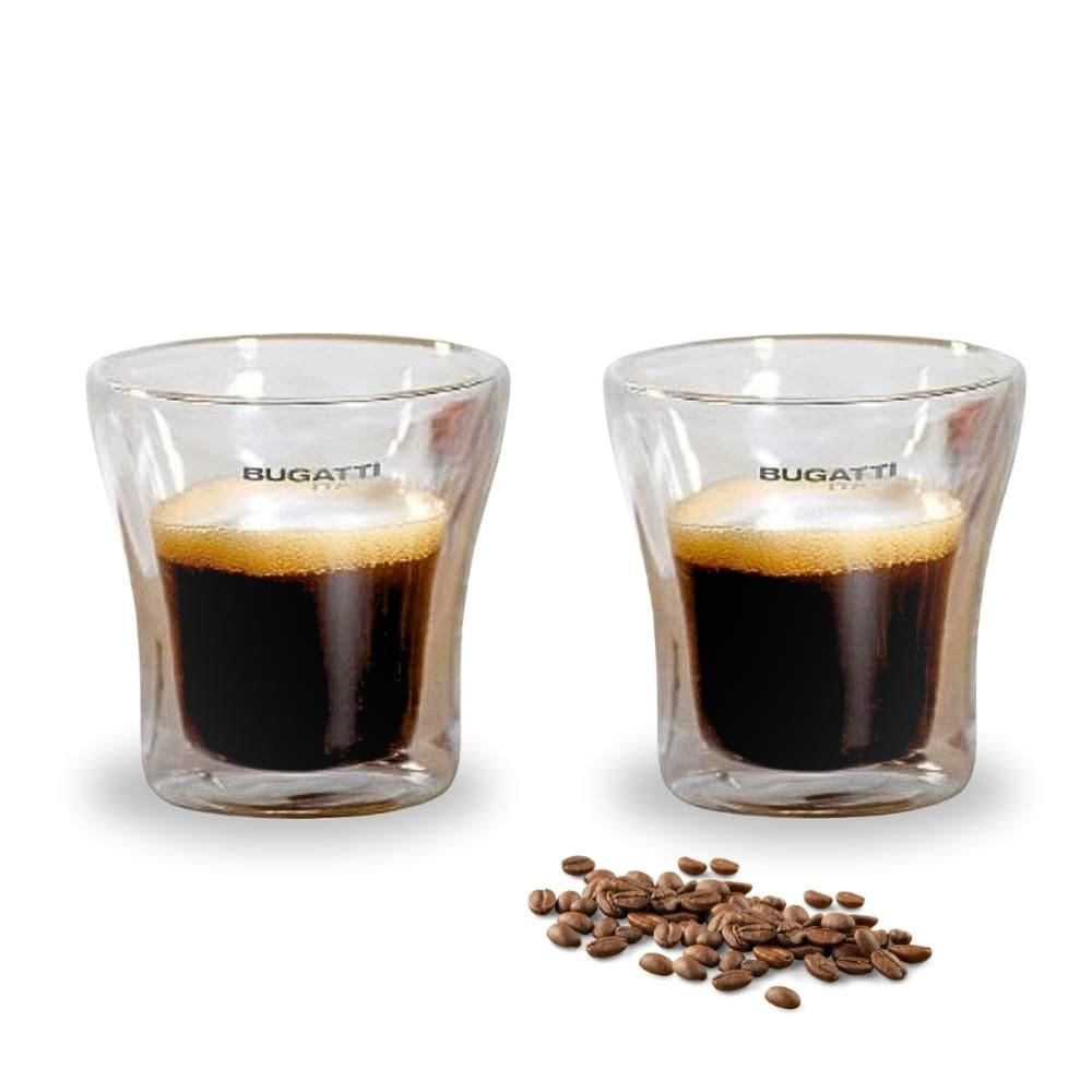 Conjunto 2 Copos Shots de Parede Dupla Licor 100ml Bugatti