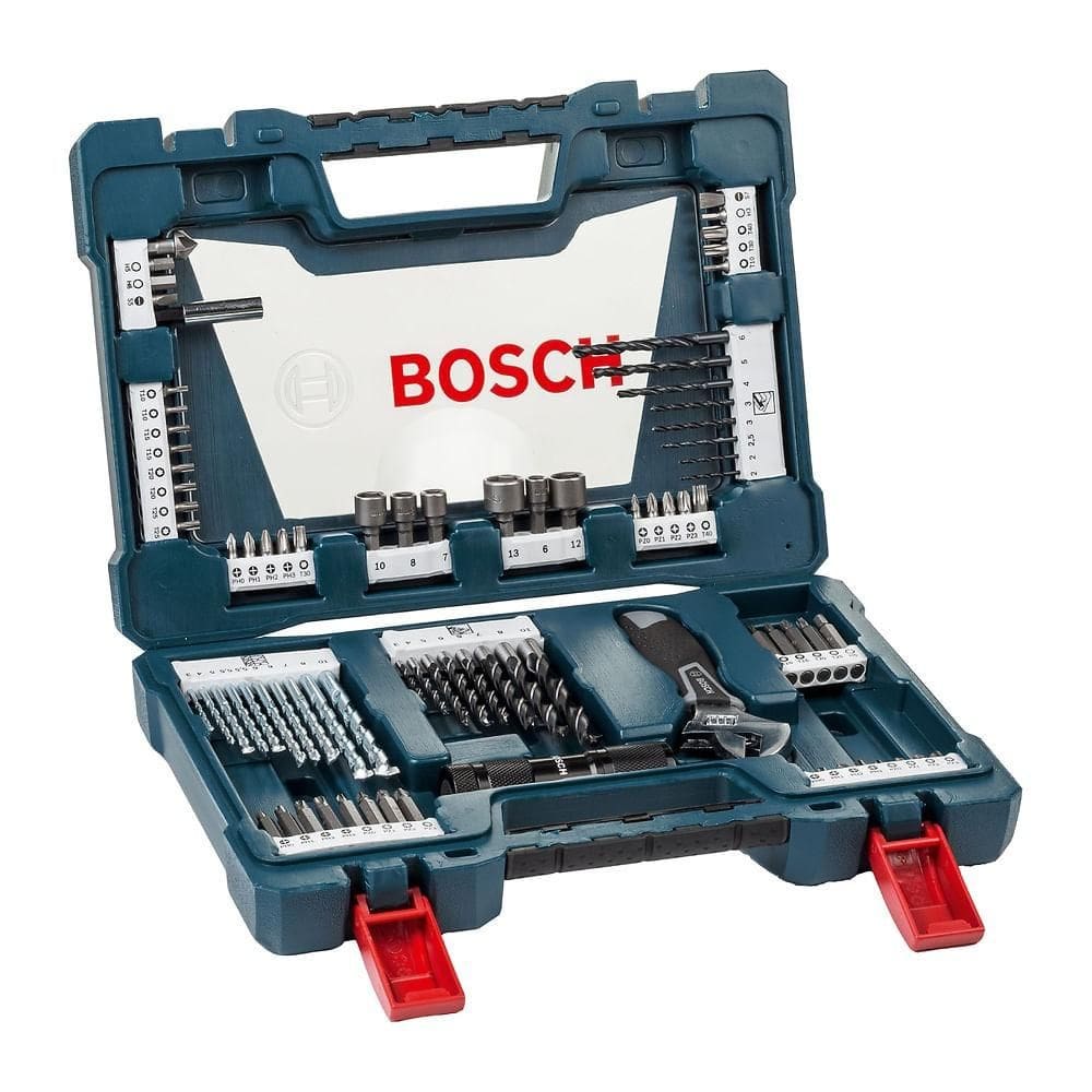 Kit de pontas e brocas em Titânio V-Line 83 peças Bosch