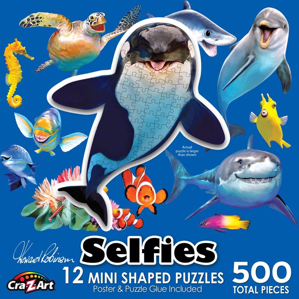 Quebra-cabeça RoseArt Ocean Selfies 500 peças em forma de miniatura