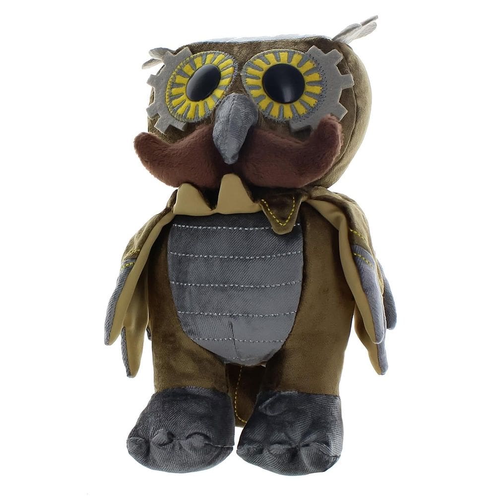 Brinquedo de pelúcia Crowded Coop WhimWham Owl Mustache Steampunk 20 cm