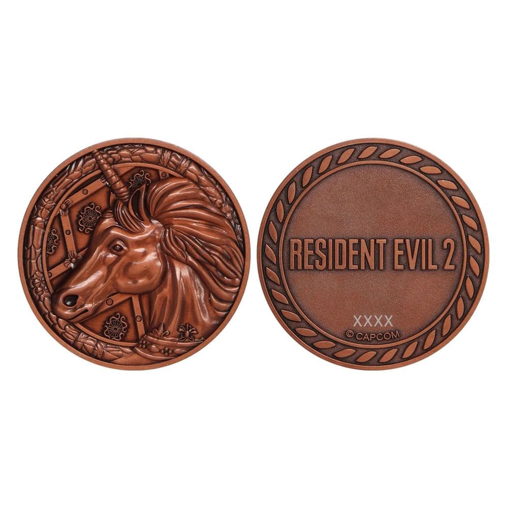 Réplica do medalhão Unicorn Fanattik Resident Evil 2