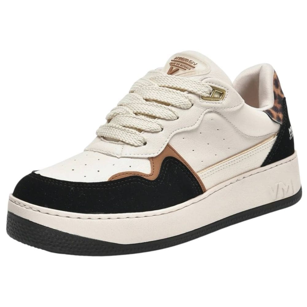 Tênis Feminino Flatfform Animal Print Casual Via Marte