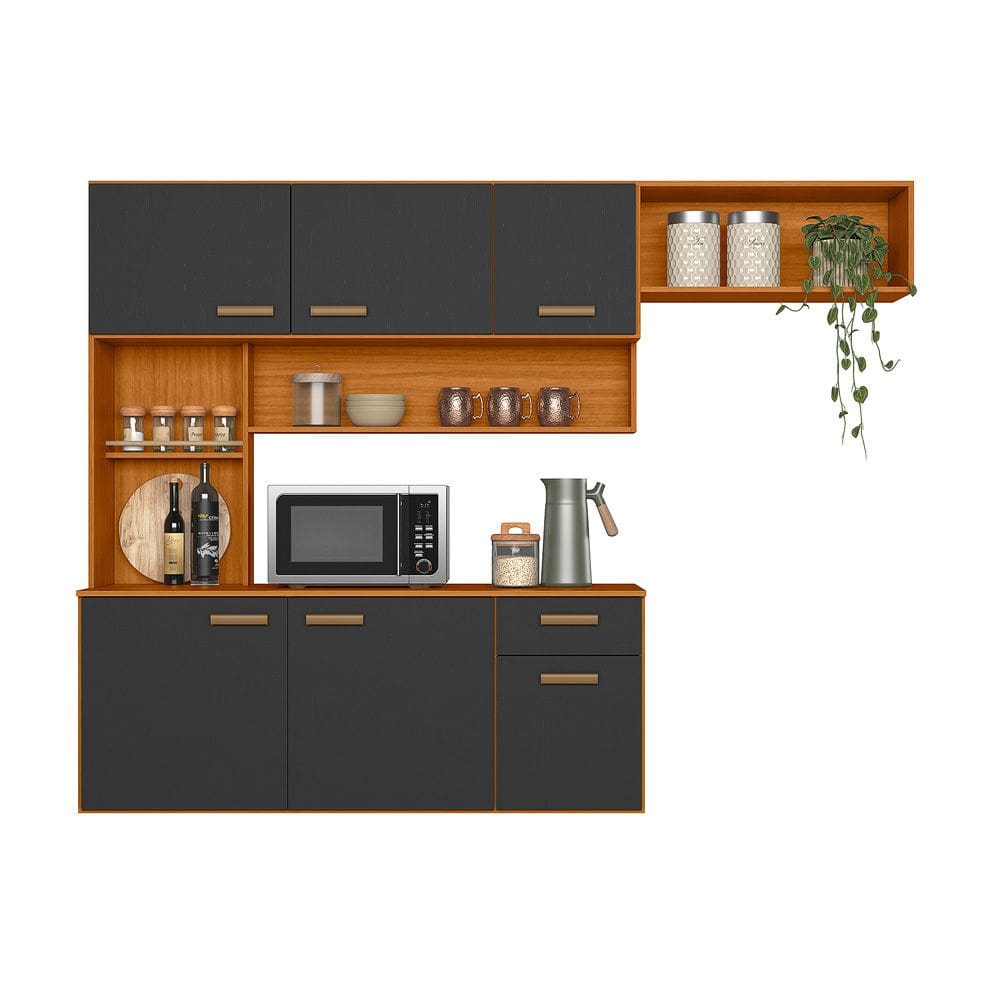 Cozinha Suspensa Com Balcão 180cm Manu - SSX Multicoisas