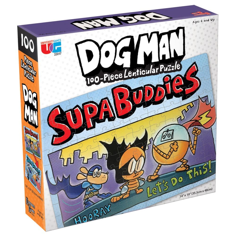 Quebra-cabeça Jogos Universitários Dog Man Supa Buddies 100 peças