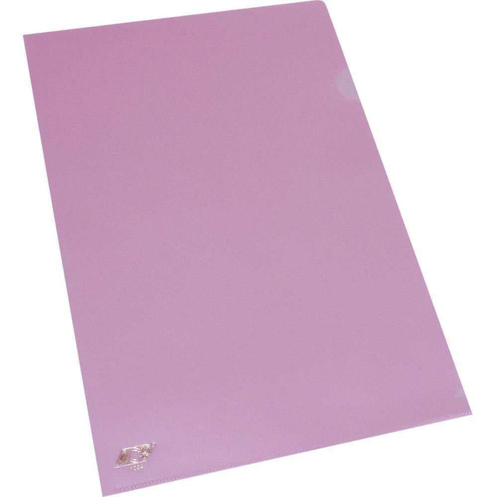 Pasta L A4 Rosa 0,15mm 10 unid - Acp