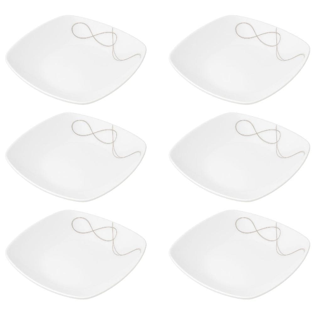 Conjunto de 6 Tigelas Bolw Luxo Porcelana Italiana Bugatti