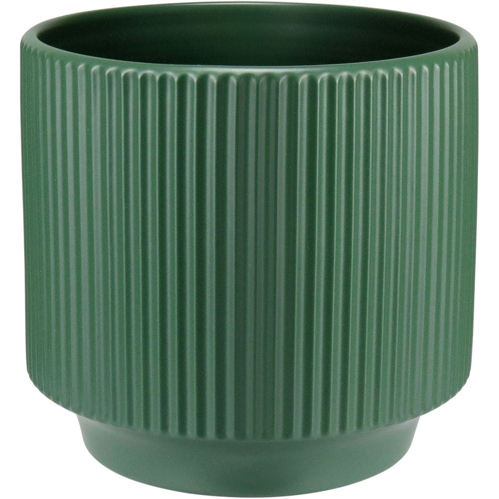 Cachepô Redondo Decorativo Cerâmica 12x13x13cm Verde