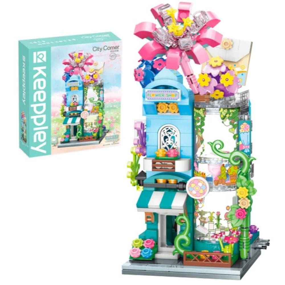 Bloco de Montar Keepplay Floricultura City Corner 358 peças