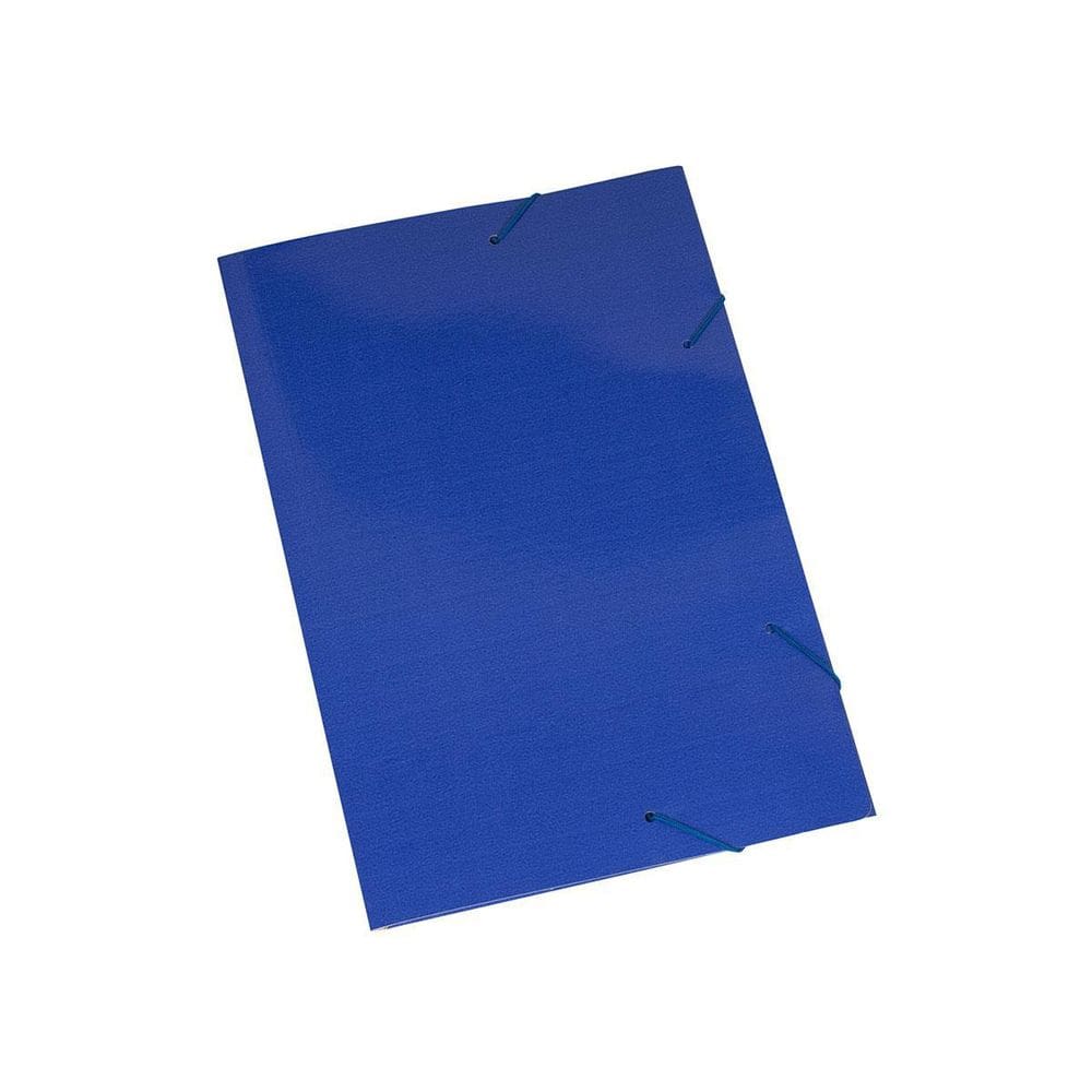 Pasta Cartão Duplex Abas E Elástico 20Un Polycart Azul