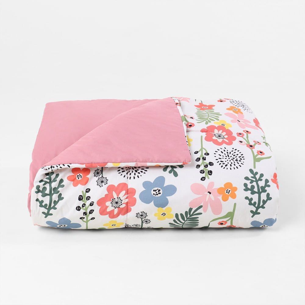 Edredom Solteiro Flô Dupla Face – Rosê