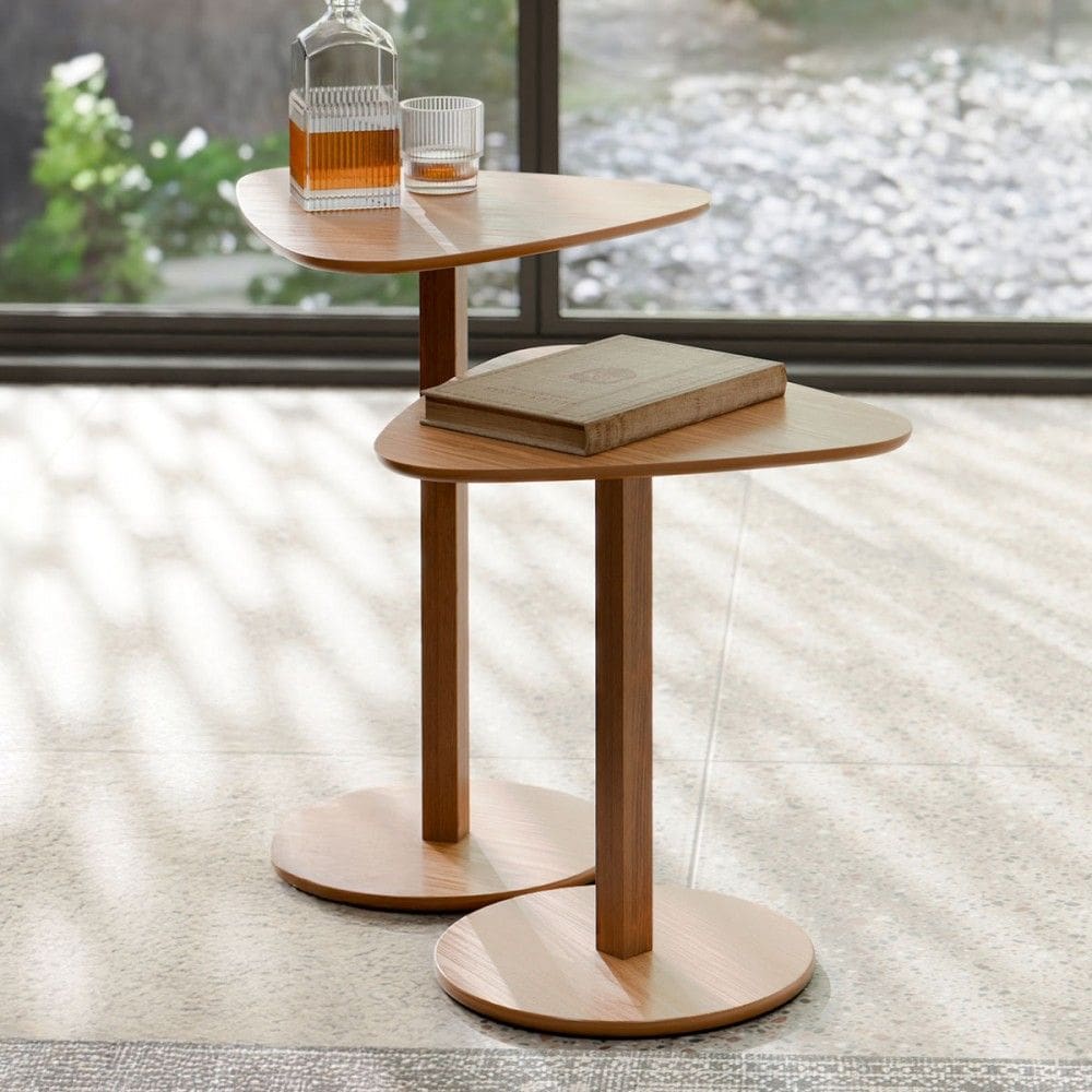 Mesa de Canto Paris Kit 2 Peças Natural - Tebarrot