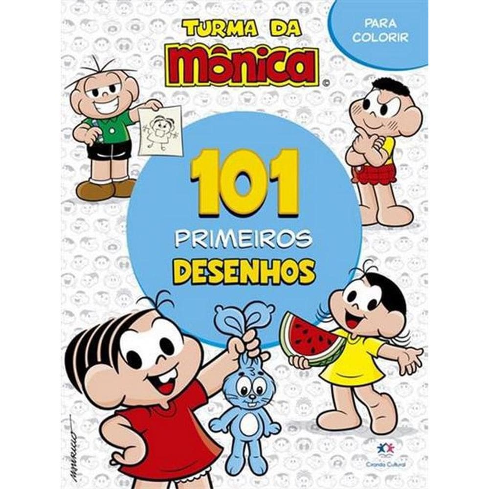 Livro: 101 Primeiros Desenhos - Turma Da Mônica