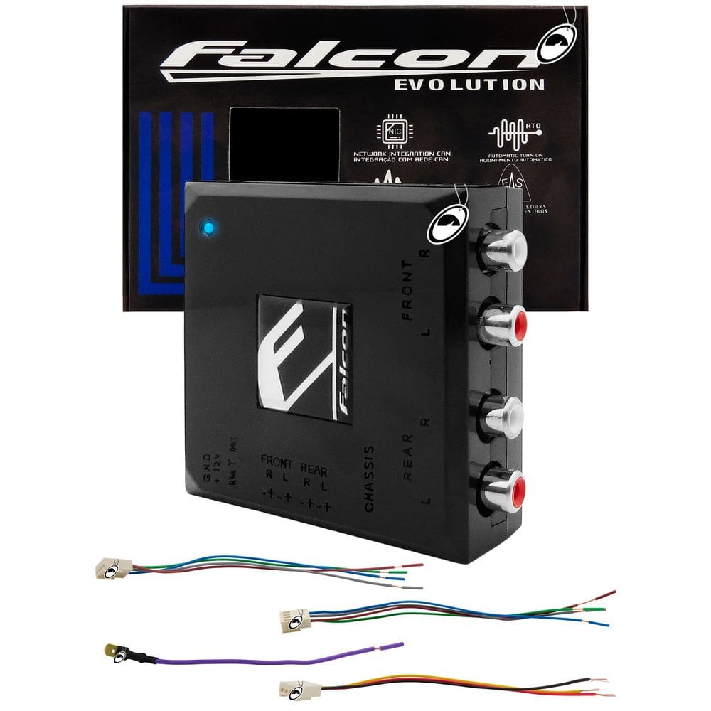 Conversor RCA Falcon FC 4X 4 Canais Fio Para RCA