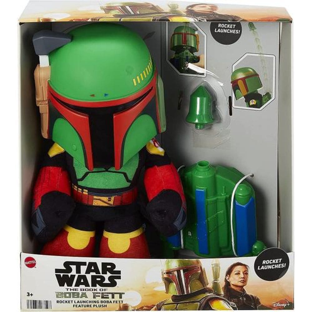 Star Wars Pelúcia - Boba Fett Com Sons - Hhc61 Mattel