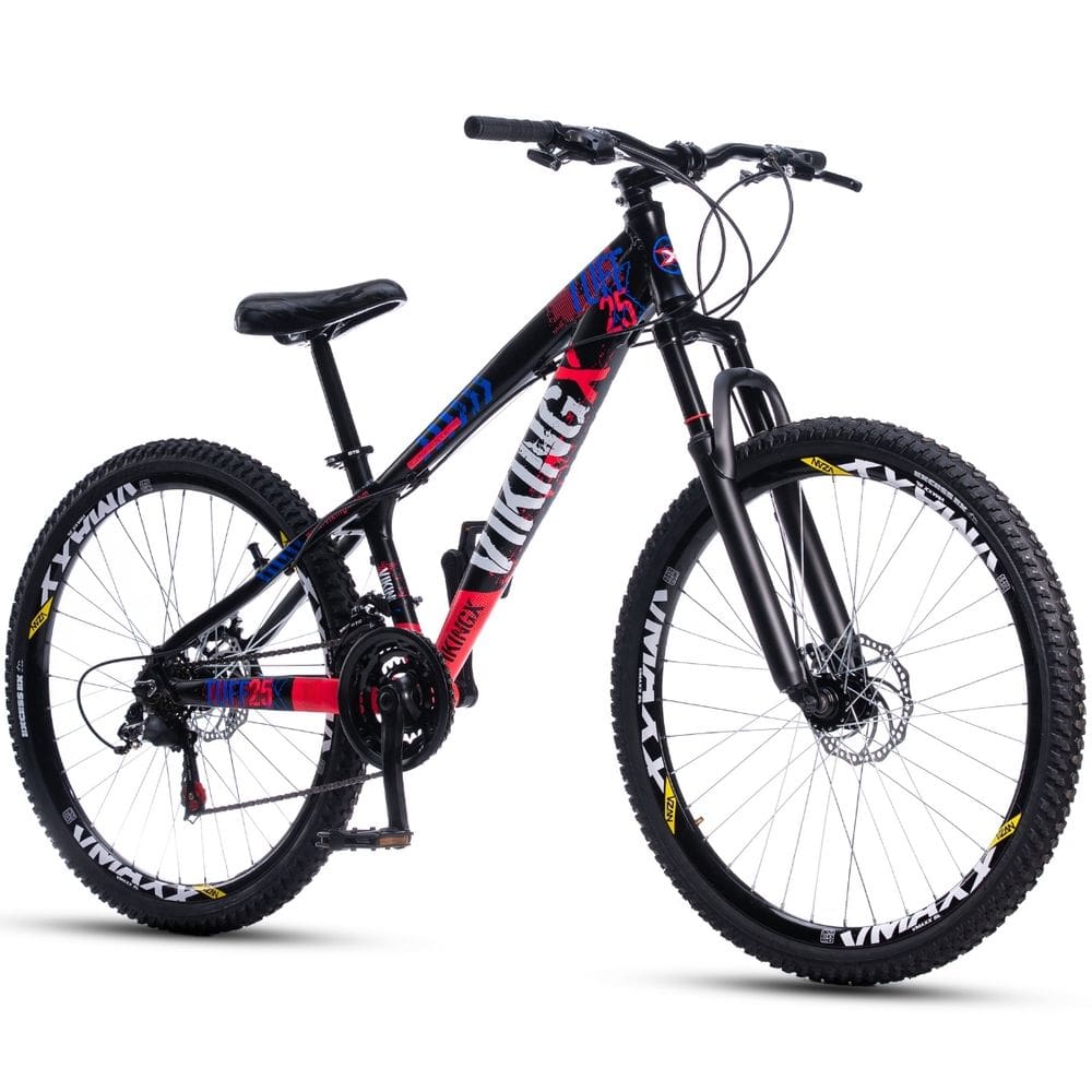 Bicicleta Bike Vikingx Freeride Tuff 25 Vmaxx Aro 26 Cores Mountain Freio a Disco