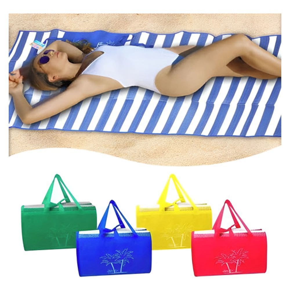 Esteira De Praia Dobrável 170cmx90cm Vira Bolsa