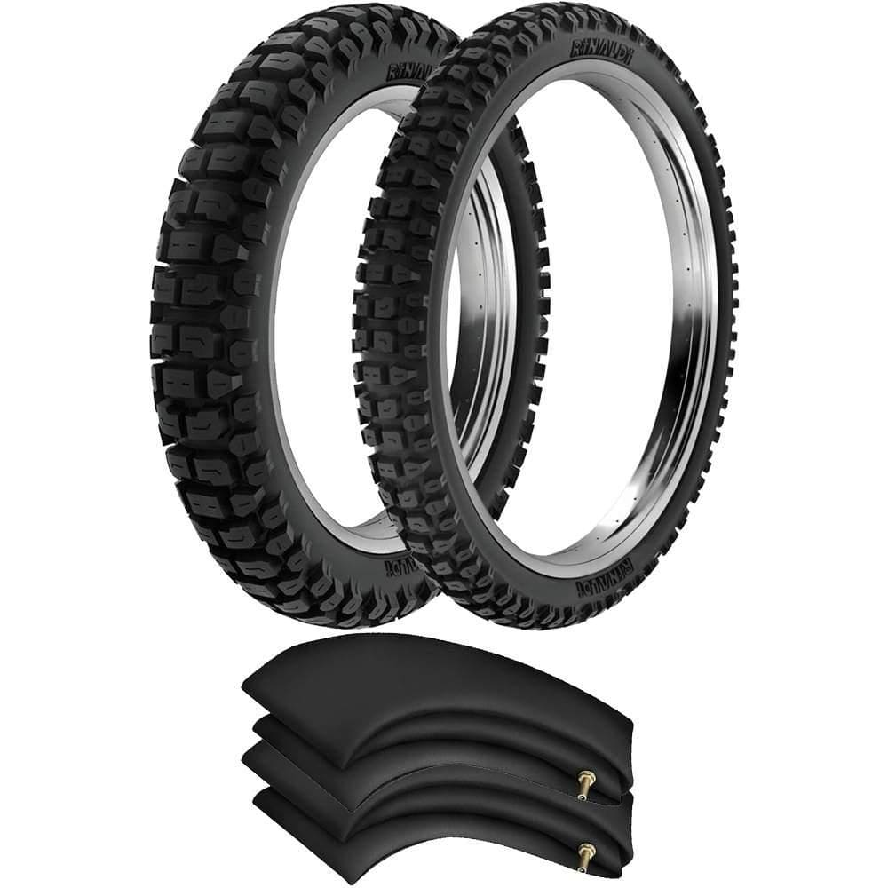 Kit Pneu Xtz 125 Xr 200 r 110/80-18 + 80/90-21 Rt36 Rinaldi + Camara