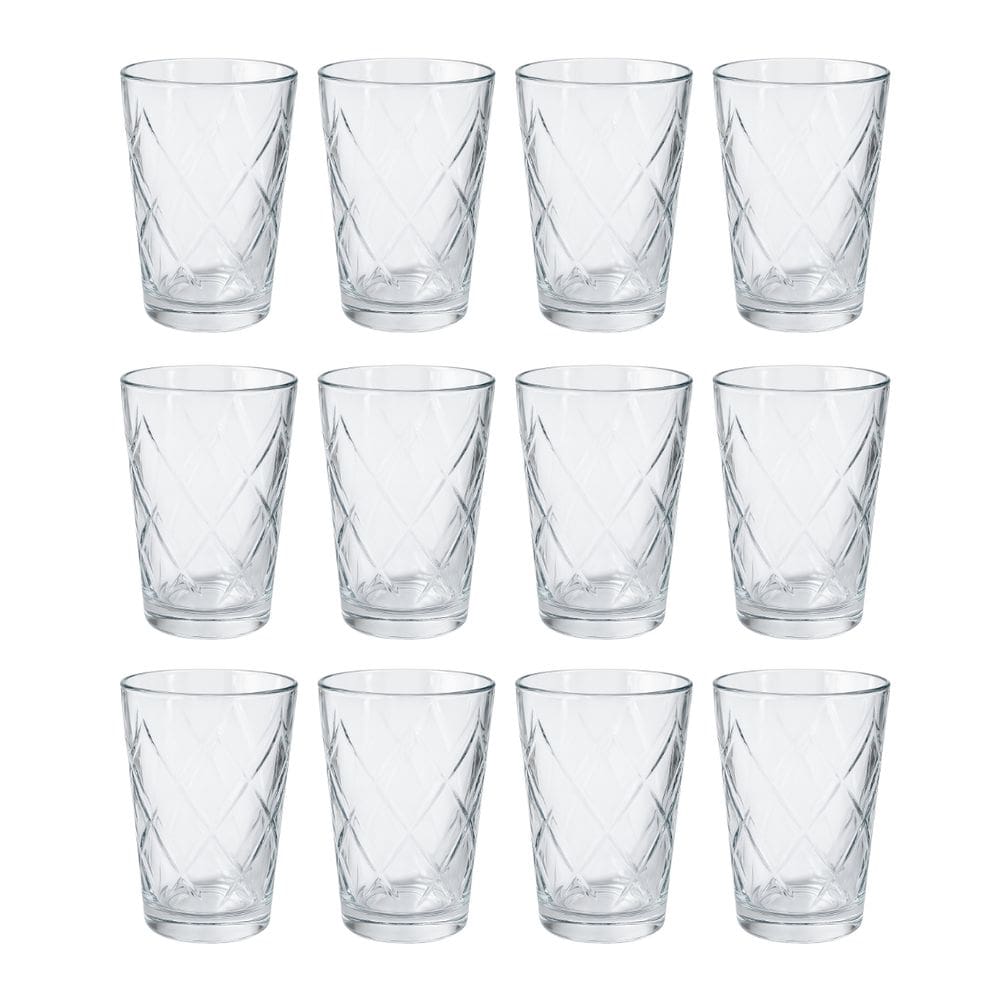 Kit 12 Copos Vidro Redondo Resistente 200ml Agua Suco VItamina