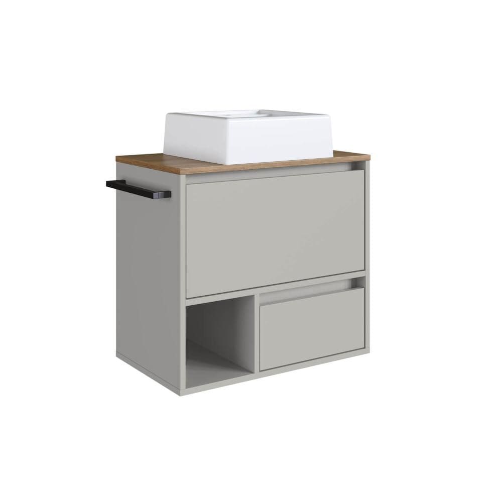 Gabinete Suspenso 60cm Arenas Cuba Nicho Toalheiro e Gaveta BH8050MACUBA