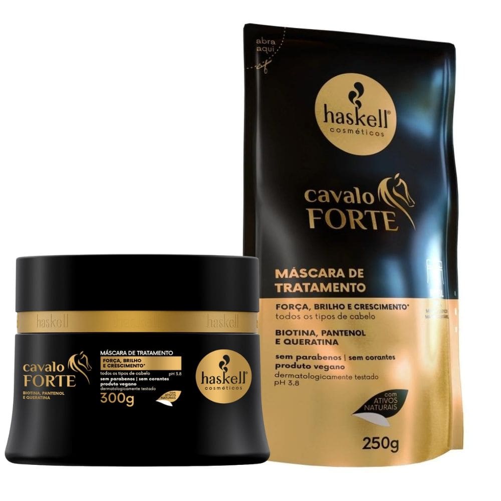 Kit Haskell Cavalo Forte Máscara + Refil Máscara - 300g/250g