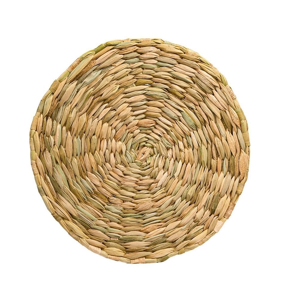 Souplast De Palha Artesanal Decoração Mesa Redondo 33Cm