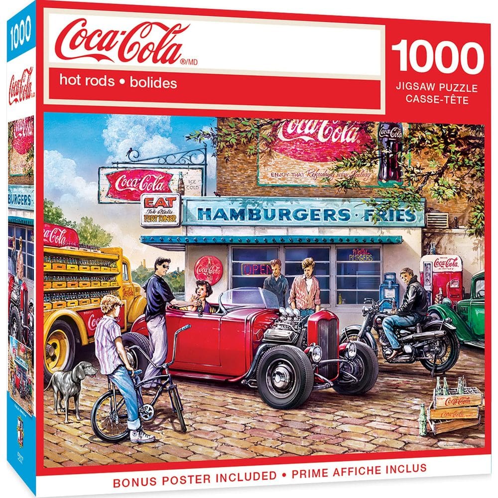 Obras-primas do quebra-cabeça Coca-Cola Hot Rods 1000 peças