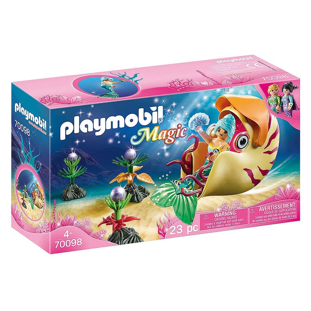 Playmobil - Sereia Com Gôndola De Caracol Do Mar - Magic - 70098