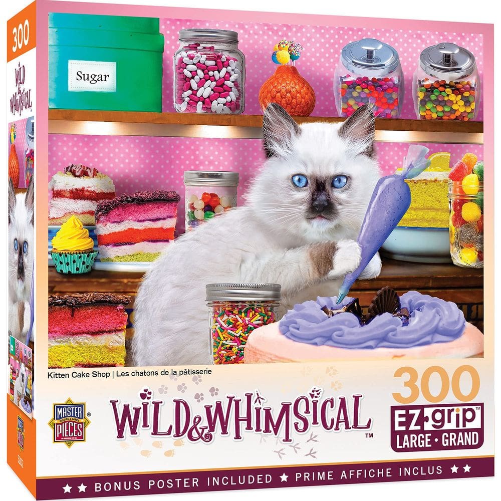 Obras-primas do quebra-cabeça Kitten Cake Shop 300 peças