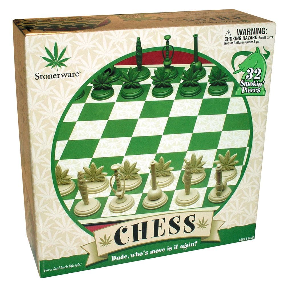 Conjunto de xadrez ICUP Stonerware com 32 peças para fumar