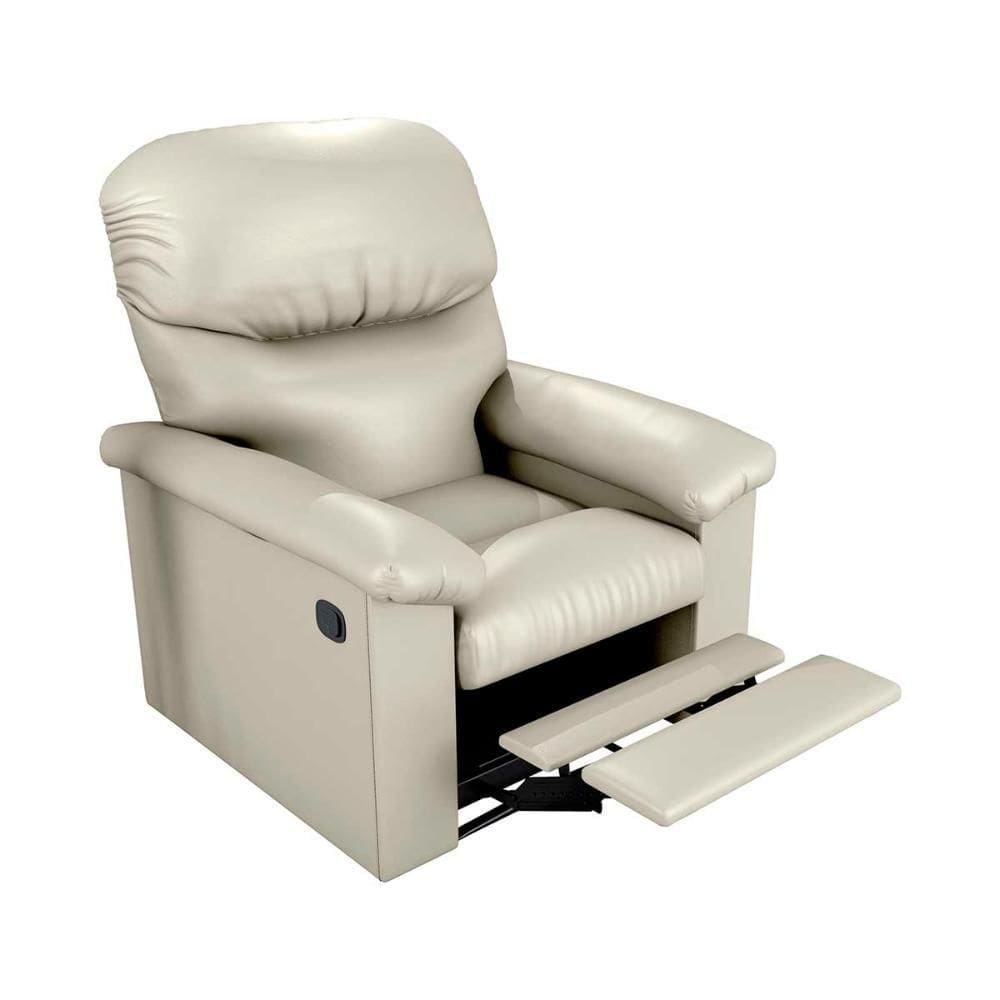 Poltrona Do Papai Luxo Premium Reclinavel Audi Matrix Sintetico Bege