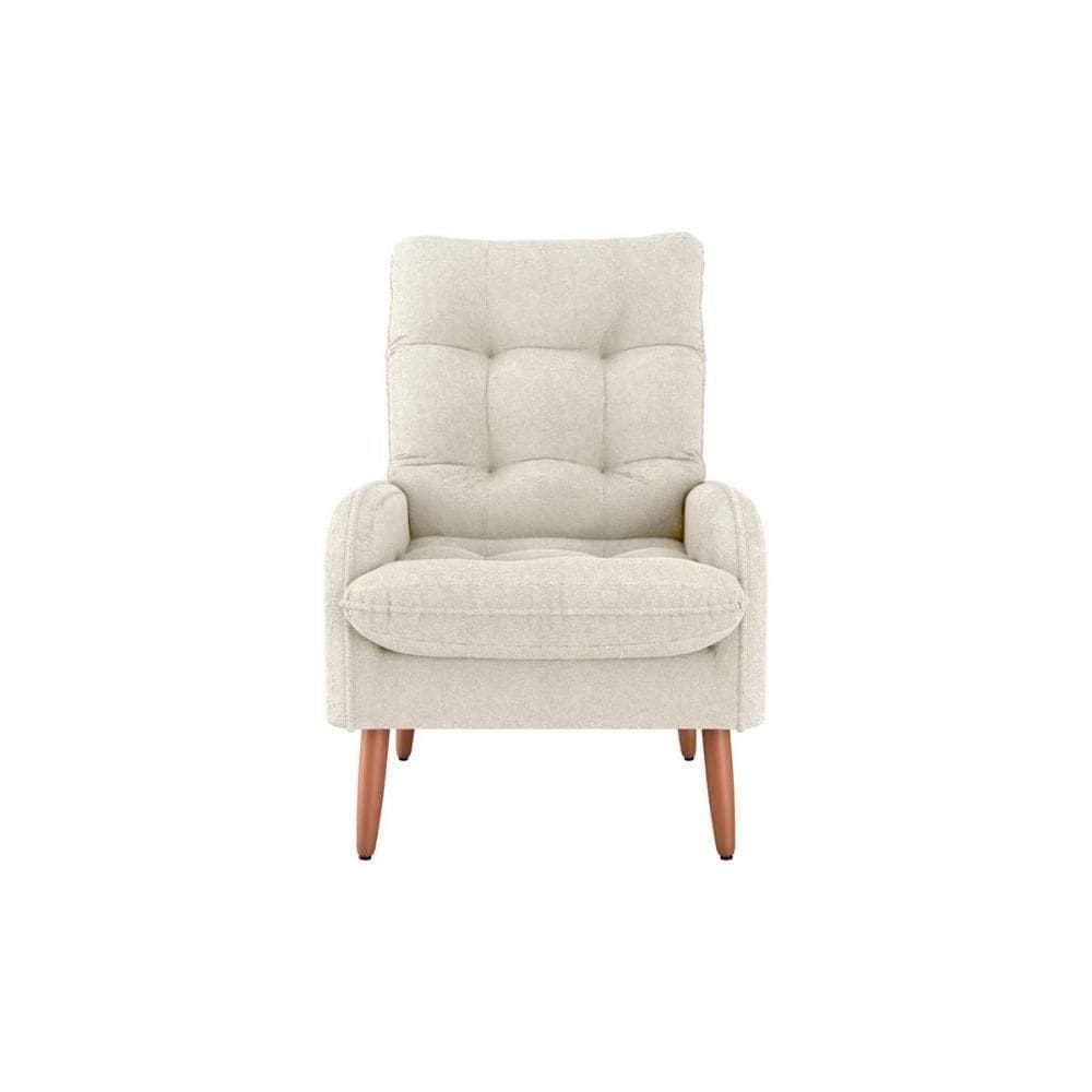 Poltrona Para Descanço Confortável Premium Nantes Matrix Boucle Bege