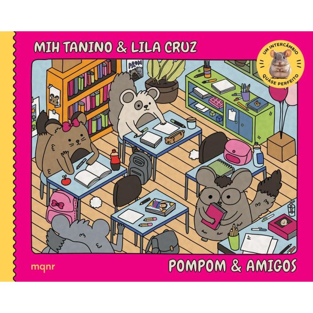 Pompom & Amigos (Livro de colorir): Um intercâmbio quase perfeito
