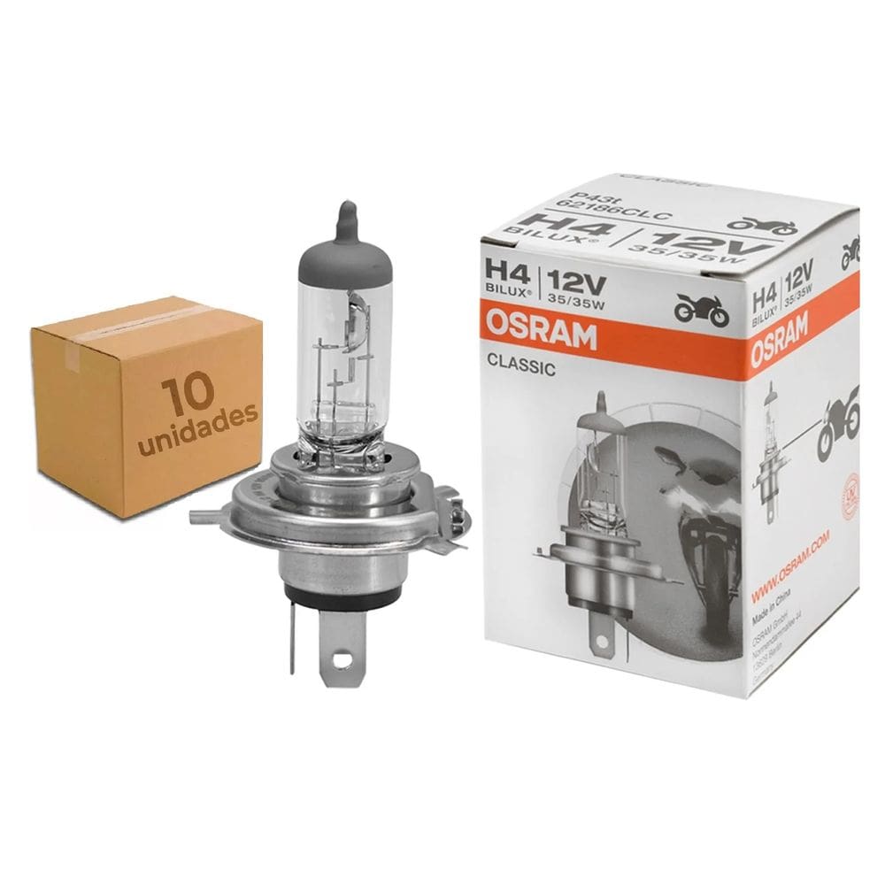 Lâmpada Osram H4 Para Moto 3200k 12v 35w Classic venda em lote KIT COM 10