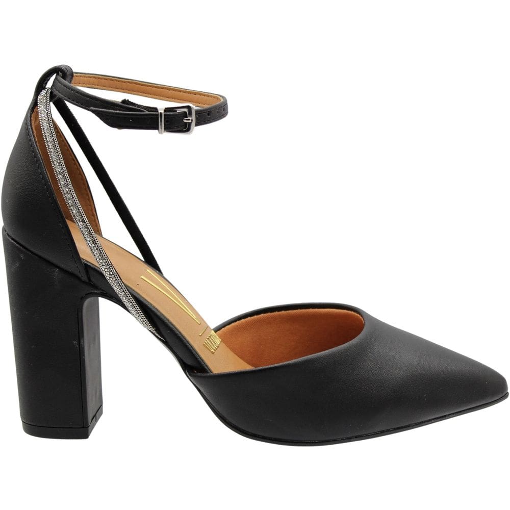 Sandália Salto Alto Vizzano Pelica Tira Com Strass Feminina