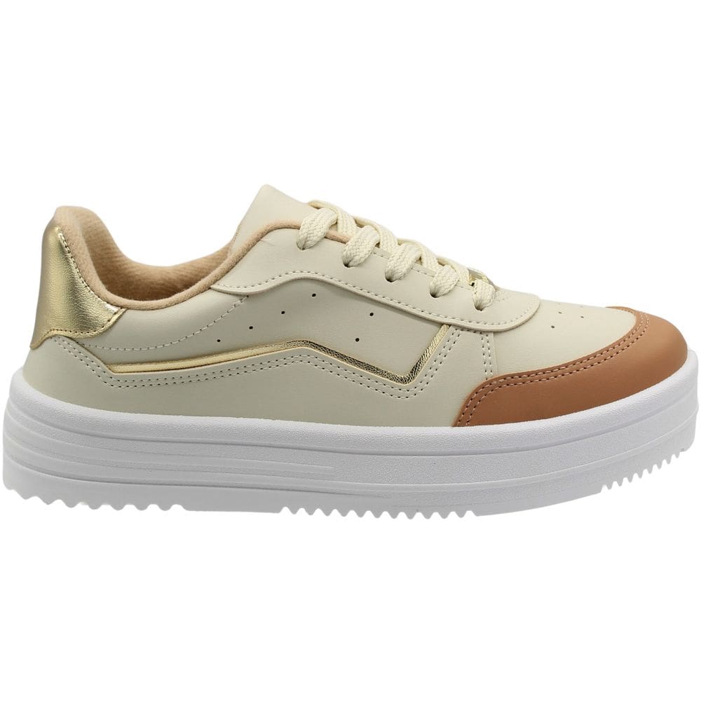 Tênis Plataforma Casual Moleca Acolchoado Floather Feminino