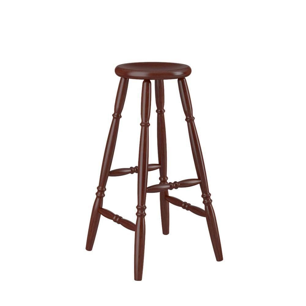 Banqueta Alta Em Madeira 75cm Castanho Acetinado 170ea Piratini