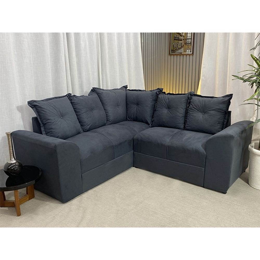 Sofá Canto Cinza 606 Belo